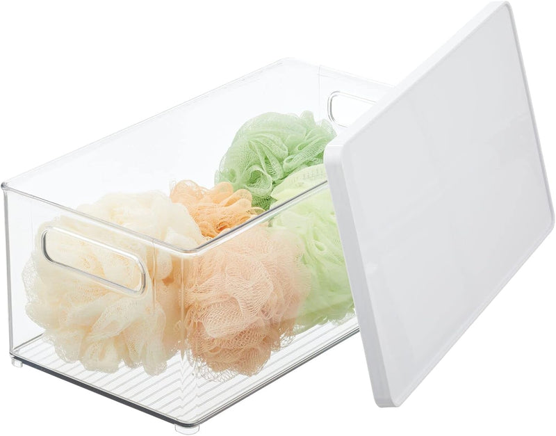 mDesign 4er-Set Kosmetik Organizer – praktische Kosmetikaufbewahrung aus Kunststoff mit abnehmbarem