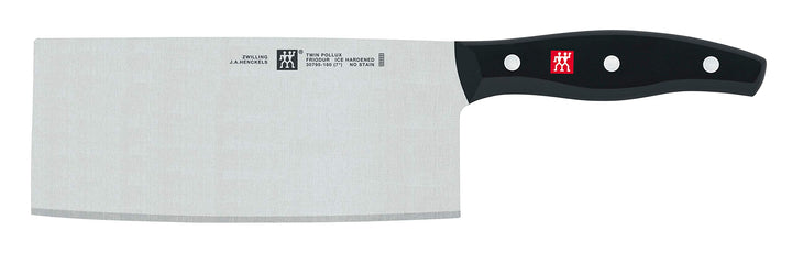 ZWILLING Twin Pollux Chinesisches Kochmesser, Schwarz, Silber, 7 Zoll 185 mm Chinesisches Kochmesser