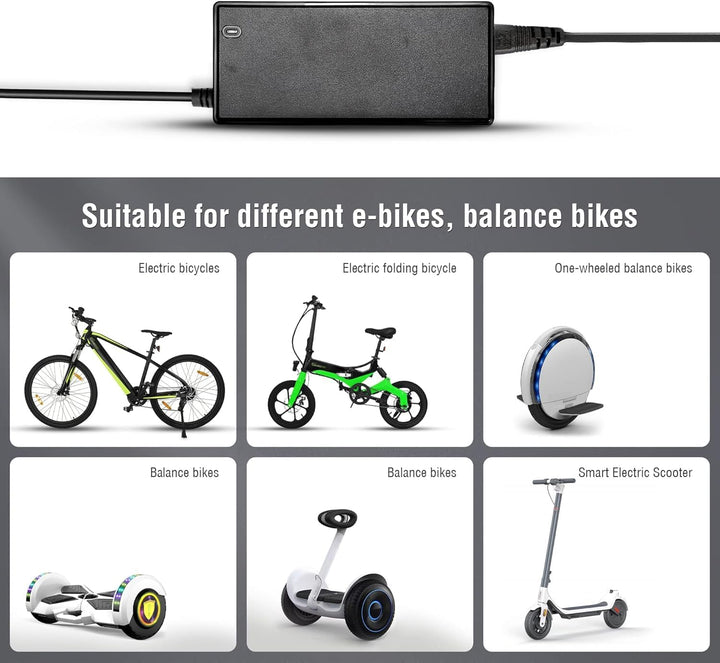 LEICKE Ladegeräte für E-Scooter 42V / 36V 2A 84W mit Rundstecker | Akku Netzteil für E-Roller, Elekt