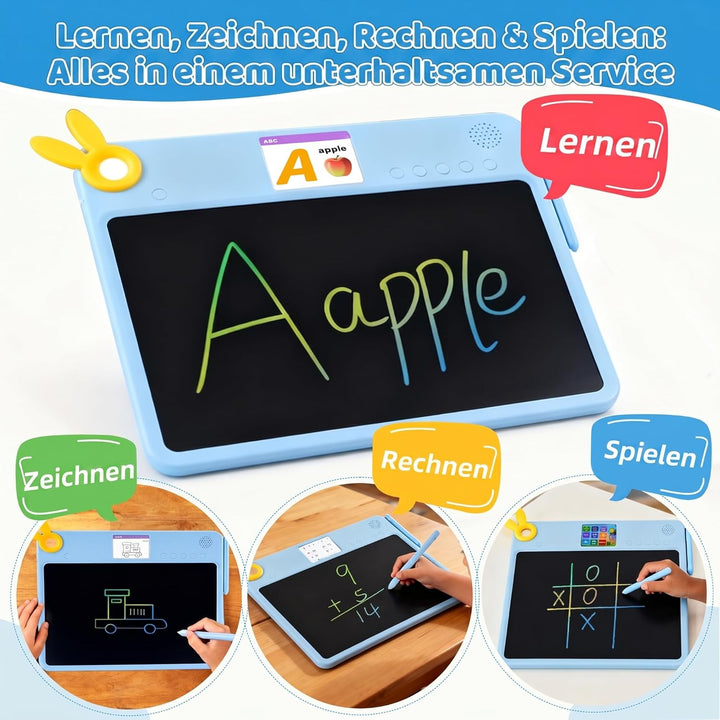 LCD-Schreibtablett für Kinder – 13,5-Zoll-Zeichenpad mit 2,8-Zoll-Farbbildschirm, für Kinder im Alte