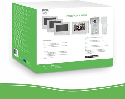 ELRO DV477IP4 WiFi IP Video Türsprechanlage-4-Familien-mit 4X 7-Zoll-Farbbildschirm-Color Night Visi