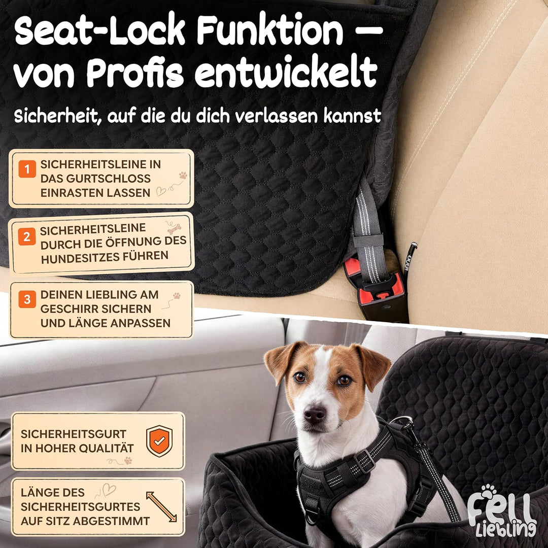 Premium Hunde Autositz, orthopädischer Autositz Hund, Hundesitz Auto Rückbank waschbar, Hundeautosit