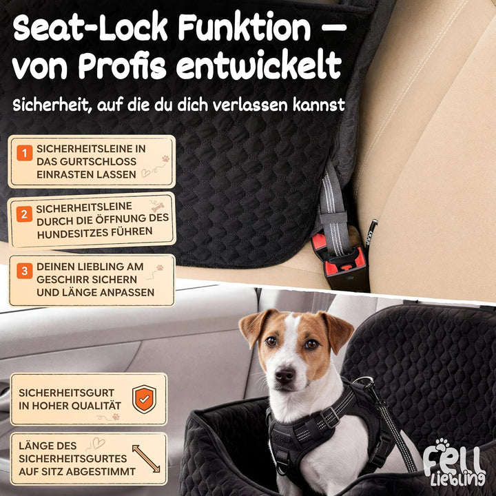 Premium Hunde Autositz, orthopädischer Autositz Hund, Hundesitz Auto Rückbank waschbar, Hundeautosit