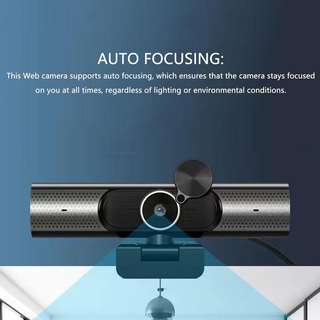 Yctze 2K-USB-Webcam mit Automatischem HiFi-Lautsprecher, Mikrofon ohne Reduzierung, Plug-and-Play-PC