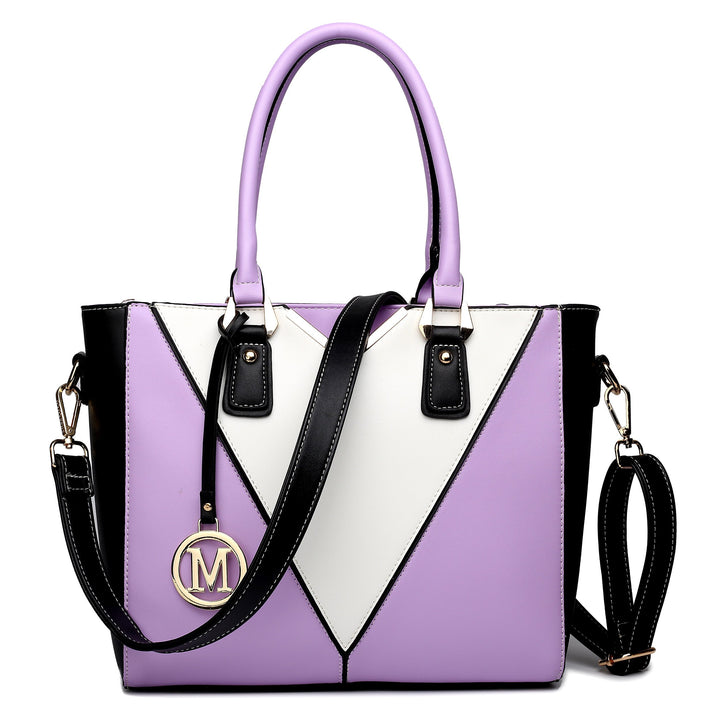 Miss Lulu Pu Ledertasche Damen Schultertasche Handtasche Lila, Lila