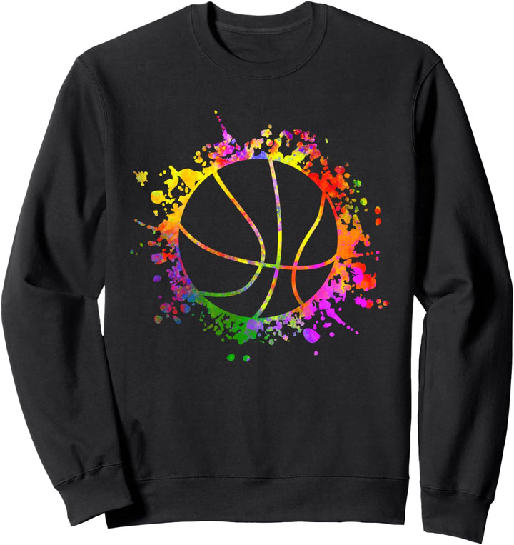 Basketball Bunte Spritzer Teen Mädchen Korb Ball Trainer Sweatshirt