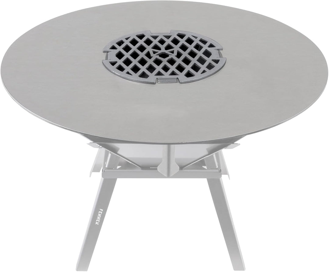 FENNEK Grillrost für Wok Aufsatz und Feuerplatte mit Loch Ø 20 cm | aus massivem 4,0 mm Edelstahl |