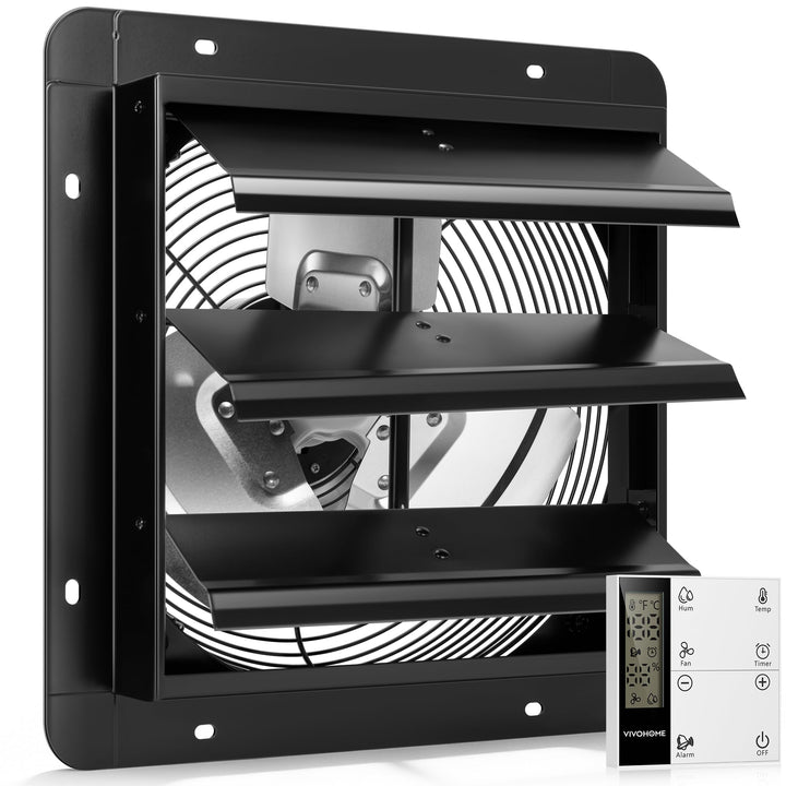 VIVOHOME 300mm Abluftventilator Industrie Wandventilator mit EC Motor 1305m³/h Wandlüfter mit Timer