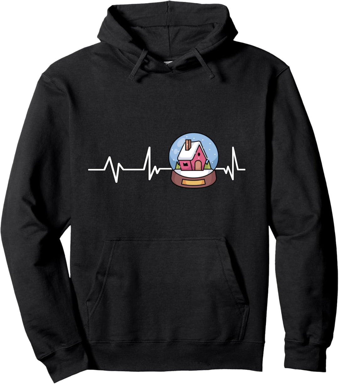 Schneekugel Herzschlag Schneekugel Geschenk Schneekugel Pullover Hoodie