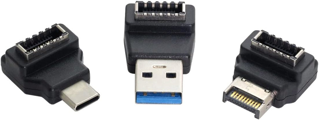 Cablecc 3pcs USB 3.1 Front Panel Header Buchse Typ-E auf Stecker Typ-A & Typ-C USB-C Motherboard Erw