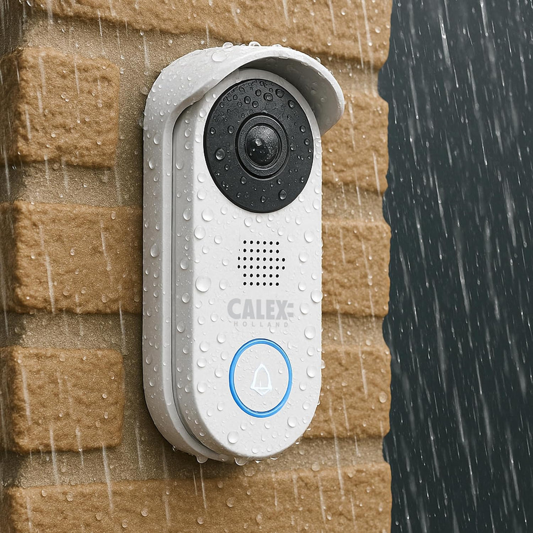 CALEX Smart Security Video-Türklingel, 2K Kamera mit App-Steuerung, Nachtsicht, 2-Wege-Audio, Bewegu