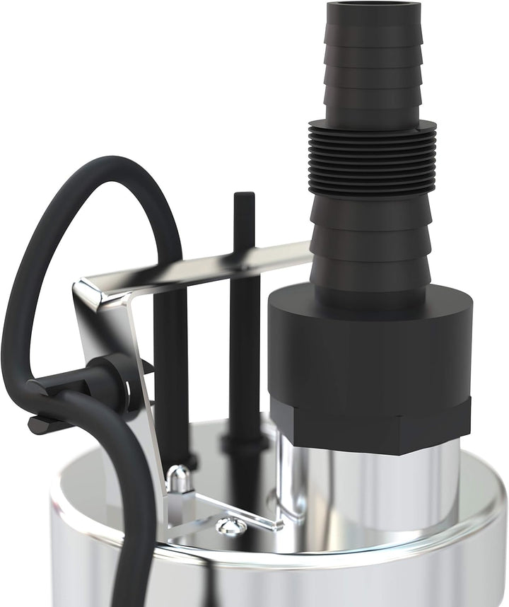 Güde 94606 GFS 4000 INOX Flachsaugerpumpe Tauchpumpe (400W, 700 l/h Fördervolumen, IG 1 ½“ Anschluss