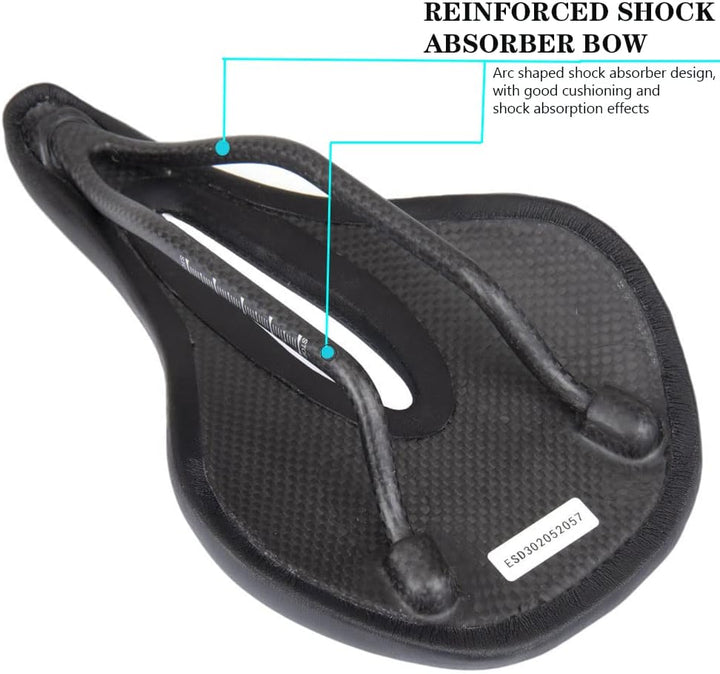 QIKU Fahrradsattel aus Carbonfaser, MTB-Sattel, Rennradsattel, hohles Design, super leicht, 110 g 24