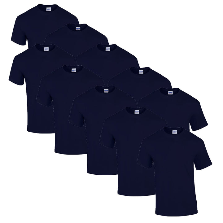 Gildan Unisex T-shirt aus Schwerer Baumwolle Mehrfarbig ,Stil G5000 T-Shirt M 10x Navy + 1 Hl-kauf B