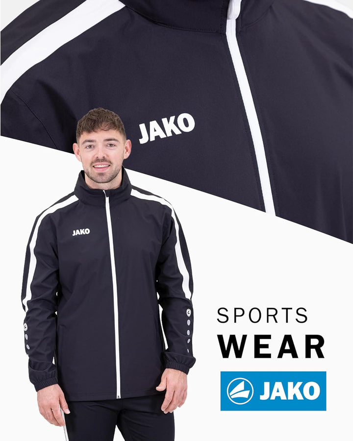 JAKO Unisex Allwetterjacke Power Athletic S Schwarz, S Schwarz