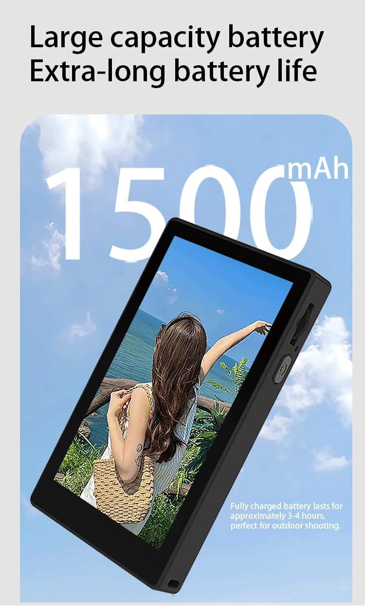 MOJOGEAR VS4 Touchscreen Selfie Vlog Monitor — Externer Bildschirm für Smartphone Rückkamera — WiFi
