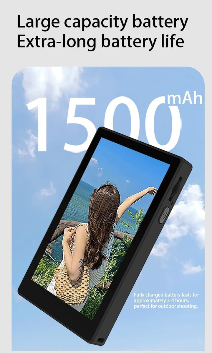 MOJOGEAR VS4 Touchscreen Selfie Vlog Monitor — Externer Bildschirm für Smartphone Rückkamera — WiFi
