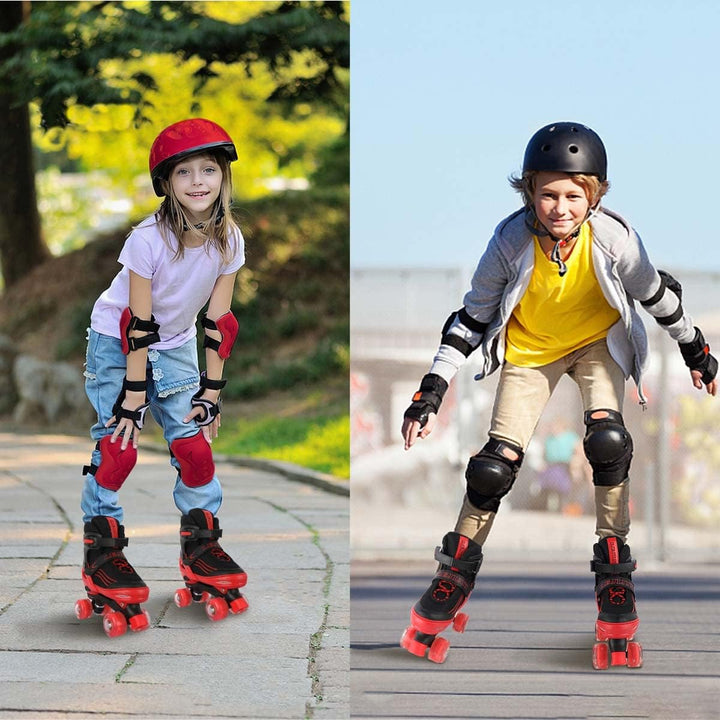 Rollschuhe für Mädchen Jungen Einstellbare Kinder Rollschuhe mit leuchtenden Rädern, Spass Beleuchtu