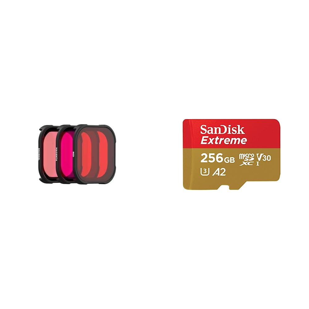 PolarPro - DiveMaster - for GoPro Hero 9 & 10, Gold (H9-1016) & SanDisk Extreme microSDXC UHS-I Spei