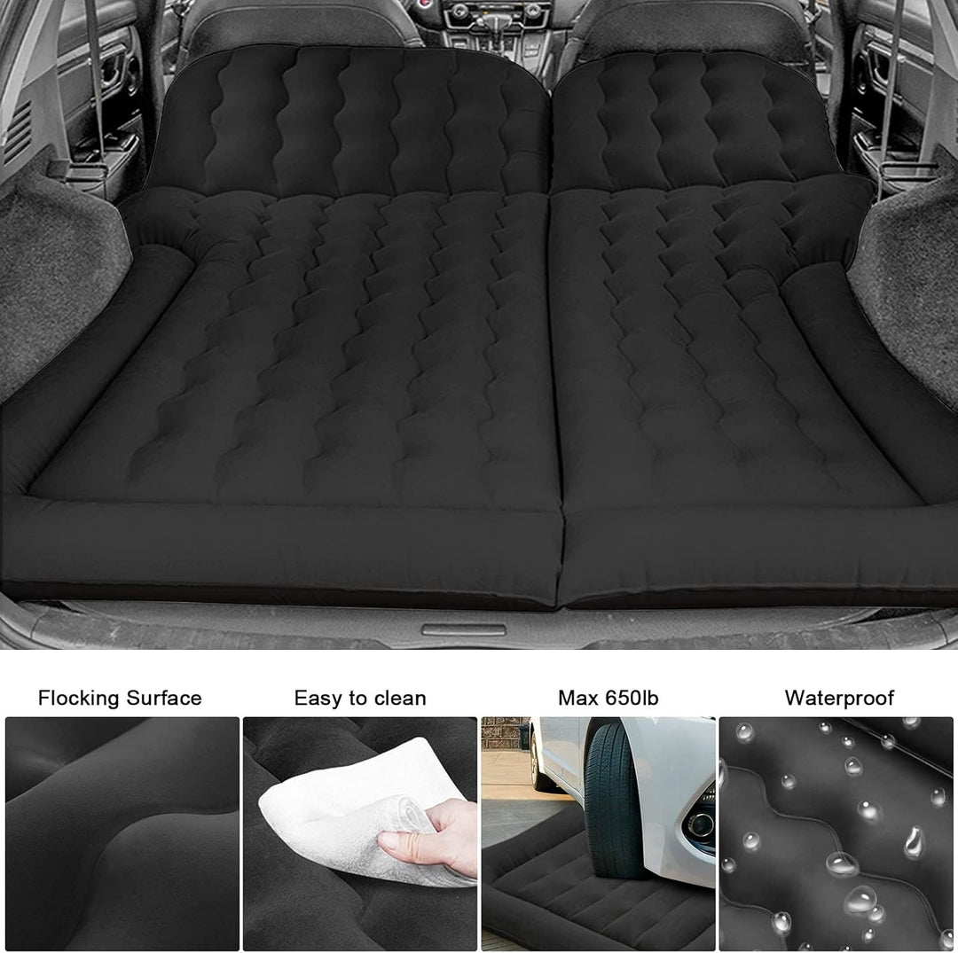 sanheshun SUV Luftmatratze Auto Camping Reisebett, Verdickte Aufblasbare Matratze mit Zwei Luftkisse