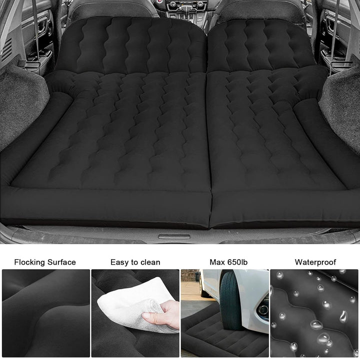 sanheshun SUV Luftmatratze Auto Camping Reisebett, Verdickte Aufblasbare Matratze mit Zwei Luftkisse
