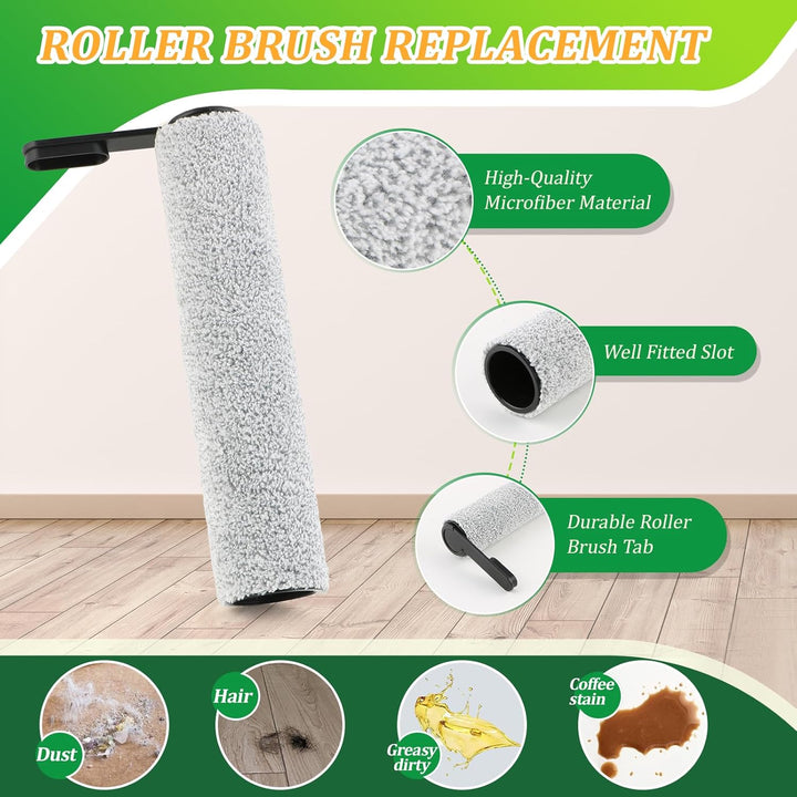 2 Bürstenrollen 4 Filter Ersatzteile für Tineco Floor One S7 Pro/One S6 Bürstenrollen/HEPA Filter Na