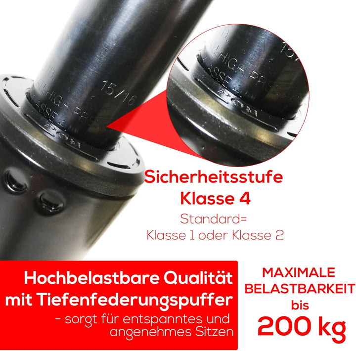 MYNEEED Gasdruckfeder für Bürostuhl - Gasfeder Belastbar bis 200 kg - Gasdruckdämpfer für Drehstuhl,