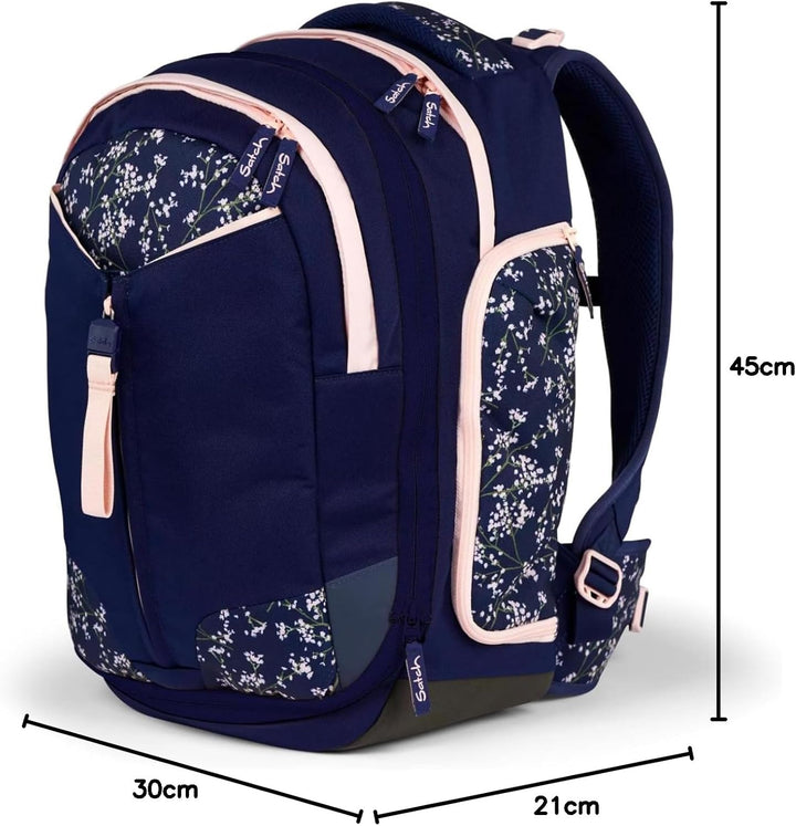 Satch Schulrucksack Match Bloomy Breeze - Dunkelblau Einheitsgrösse, Bloomy Breeze - Dunkelblau Einh