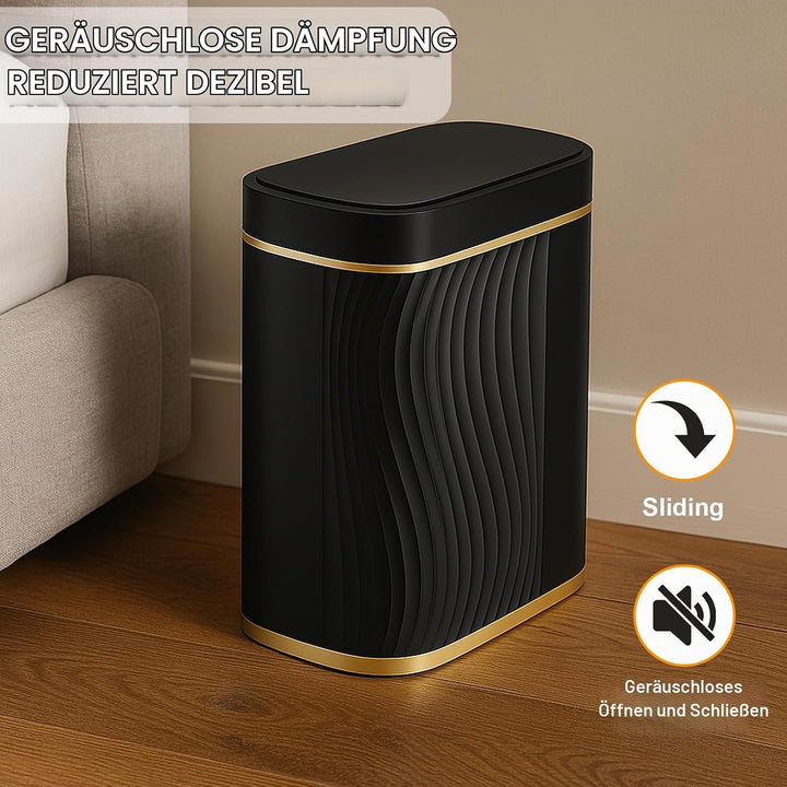Mülleimer 8l, Smart Sensor Mülleimer Küche mit Deckel, Kosmetikeimer, Mülleimer Bad, Geruchsdicht &amp;