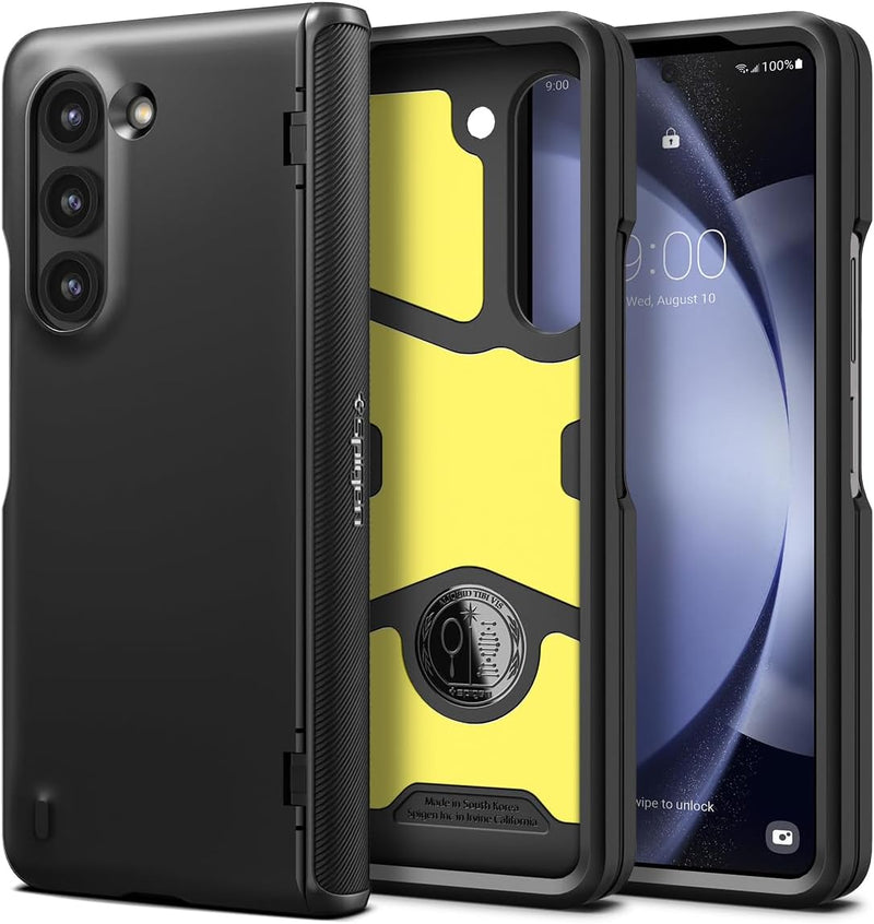 Spigen Slim Armor Pro Hülle Kompatibel mit Samsung Galaxy Z Fold 5 -Schwarz, Schwarz