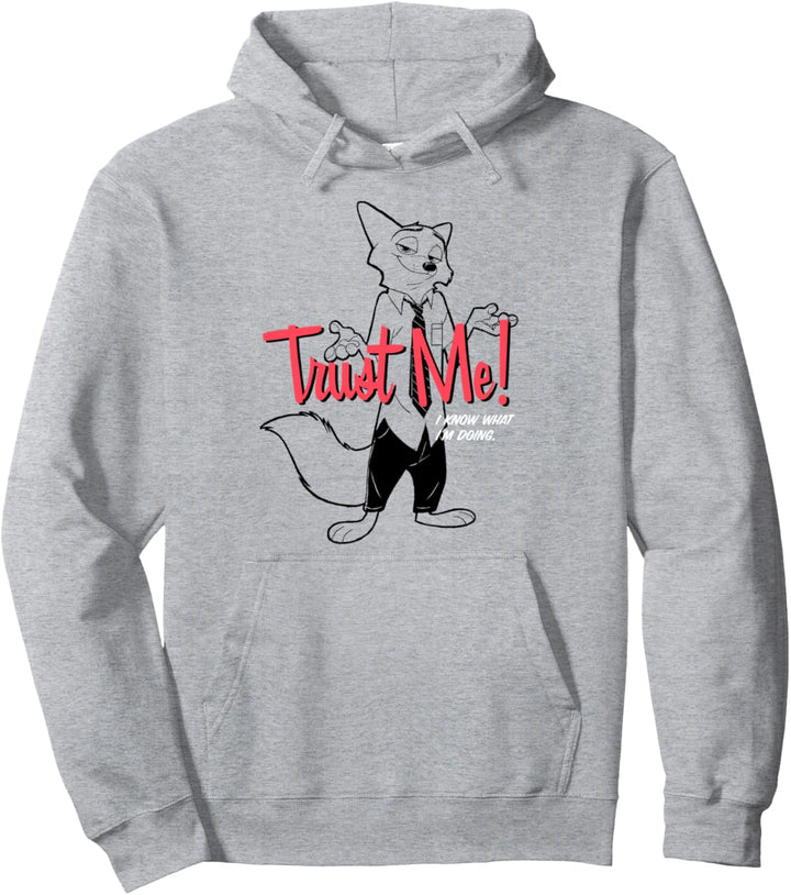 Disney Zootopia Nick Wilde Trust Me I know What I'm Doing Pullover Hoodie