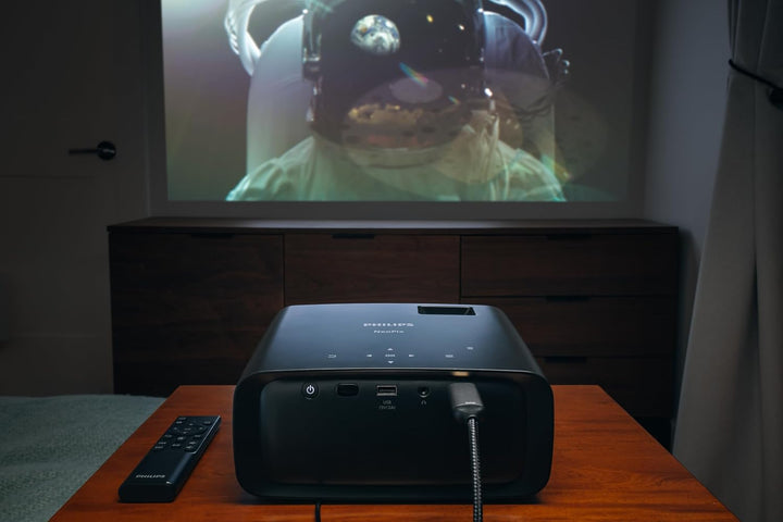Philips NeoPix 122 Mini Beamer: True HD 720p, WiFi Dual Band Screen Mirroring, Integriertes Audio 2.