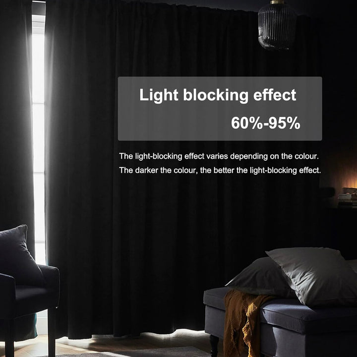 JIUZHEN Blickdicht Vorhänge Gardinen Ösenvorhang für Schlafzimmer Wohnzimmer,Rot Verdunkelungsvorhan