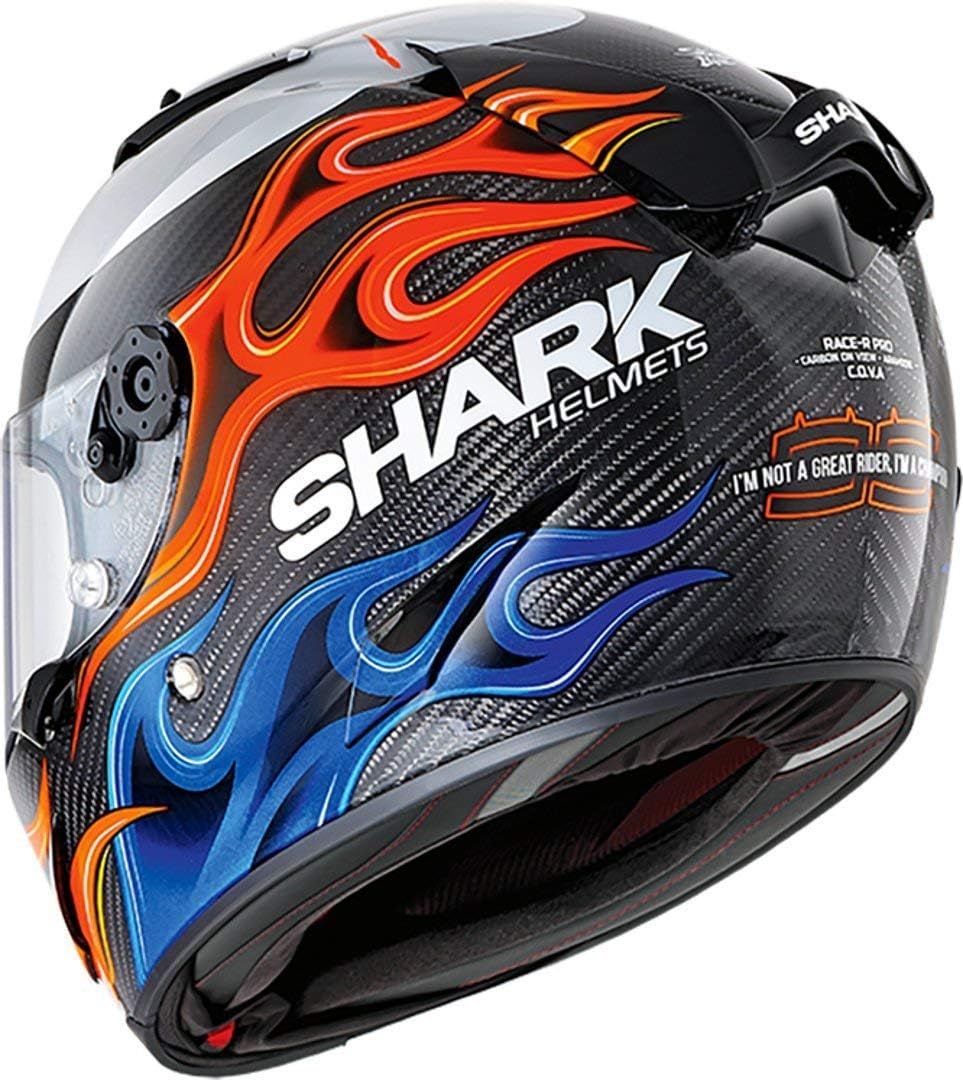 SHARK Herren NC Motorrad Helm, Schwarz/Rot/Blau, S