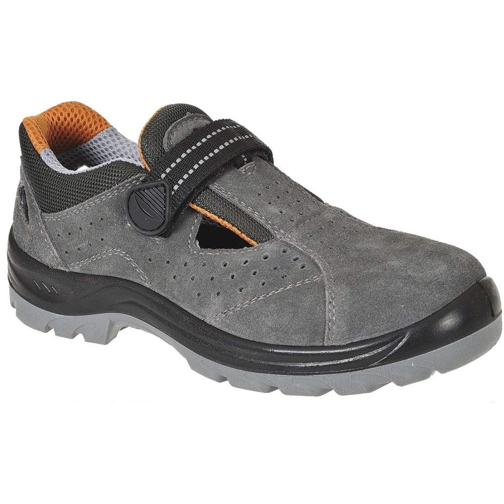Portwest Steelite Obra Sandale S1, Grösse: 45, Farbe: Grau, FW42GRR45 45 EU Grau, 45 EU Grau