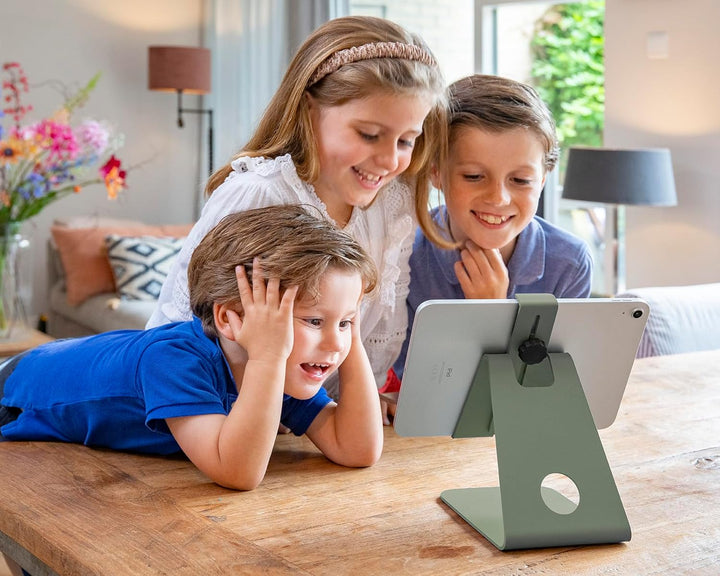 Tabdoq solide Tablet Tischhalterung kombinierbar mit Allen Tablets und iPad's von 8 bis 13 Zoll, grü