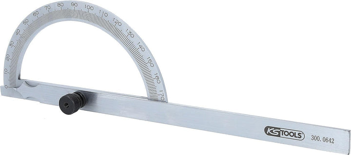 KS Tools 300.0642 Winkelgradmesser mit offenen Bogen, 200mm 200 mm, 200 mm