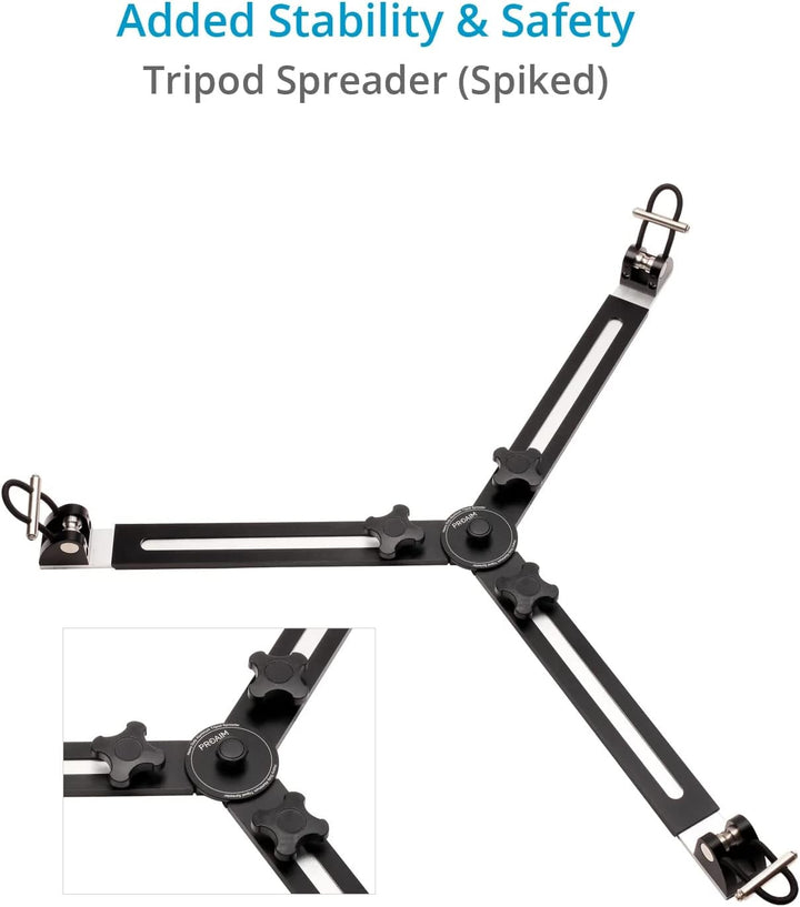 Proaim Mitchell Teleskop-Kamerastativ Stand mit Spreizer. Für Fluidköpfe, Slider &amp; Jib/Kräne. Nutzla