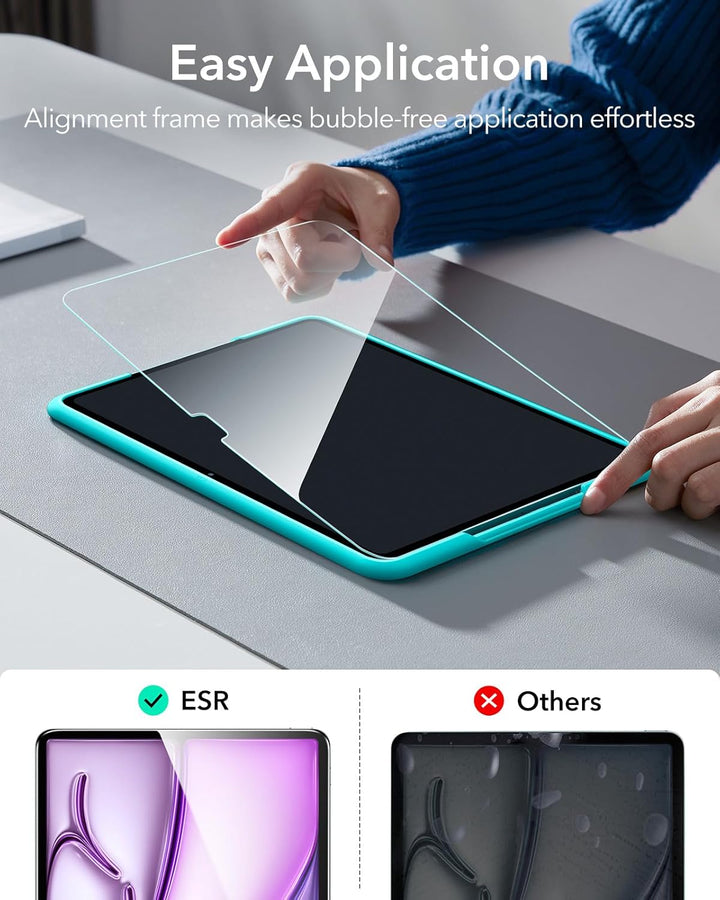 ESR 2 Stück, für iPad Air 13 Zoll M4/M3/M2 (8./7./6. Generation, 2026/2025/2024) für Panzerglas, Sch