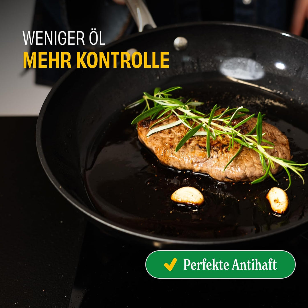 Cook & Pan - Signature Pfannenset 2-teilig-Induktionsgeeignet-PFAS frei Keramik-Beschichtung -Antiha