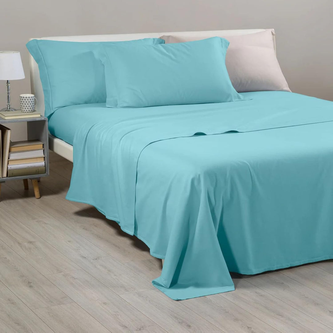 Caleffi Einfarbiges Flanell-Bettwäsche-Set, Anice, Einzelbett Einzelbett Anis, Einzelbett Anis