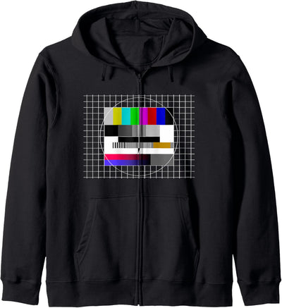 80er 90er Jahre Party Analoger Fernseher Testbild Geschenk Kapuzenjacke