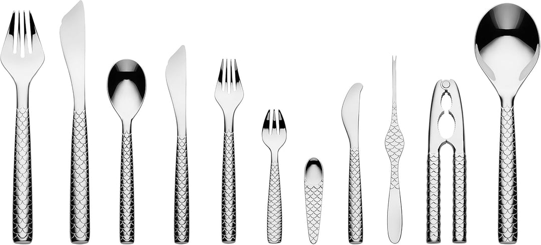 Alessi Colombina Fish Hummerknacker, Edelstahl, Silber, 11.5 x 19.5 x 9 cm