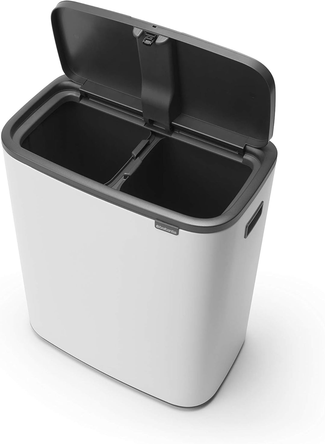 Brabantia Bo Touch Bin mit 2 Innen eimern, 2 x 30 Liter, Weiss 2 Inneneimer (2 x 30L) weiss, 2 Innen