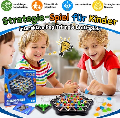 Triggle Game, Triggle-Spiel, lustiges Triggles-Spiel GummibäNder, Triggle, Kettendreieck Schachspiel