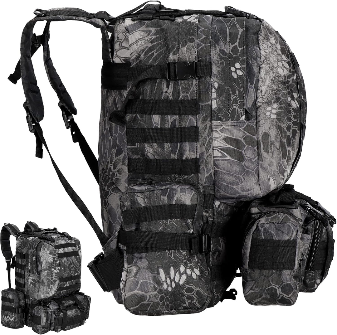 SPRINGOS Rucksack Cityrucksack Outdoor-Rucksack Trekkingrucksack Camping Reissverschlusstaschen Grau