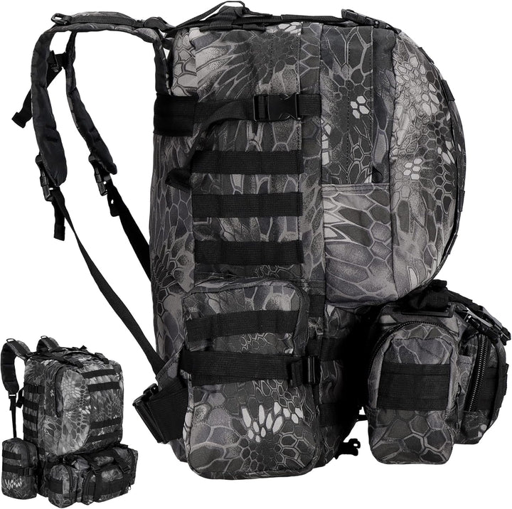 SPRINGOS Rucksack Cityrucksack Outdoor-Rucksack Trekkingrucksack Camping Reissverschlusstaschen Grau
