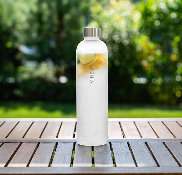 VINSUN Trinkflasche 650ml, 1000ml, 1500ml - auslaufsicher, Kohlensäure geeignet, BPA frei, Tritan -