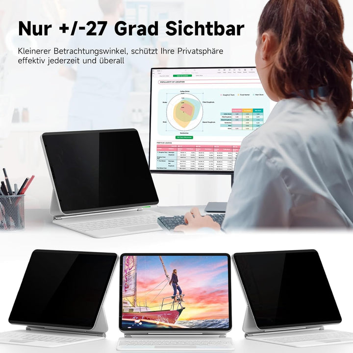 IPROKKO Magnetischer Blickschutzfolie für iPad 9. 8. 7. Generation(iPad 10,2 Zoll, 2021, 2020, 2019)