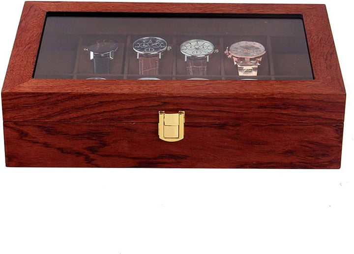 soudesileim 12 uhren aufbewahrungsbox holz, Uhrenbox mit Herausnehmbaren uhrenhalter, watch box mit